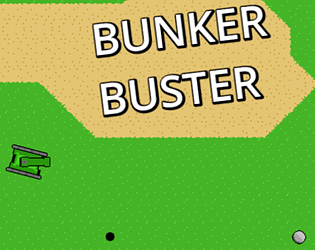 Bunker Buster gameplay — a tank battling on a golf course